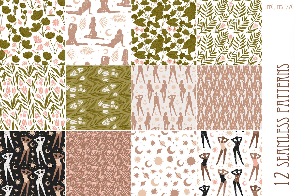 Summer Female Boho Graphics Set, a Decorative Illustration by Lana Sham (Photo 7 of 13)