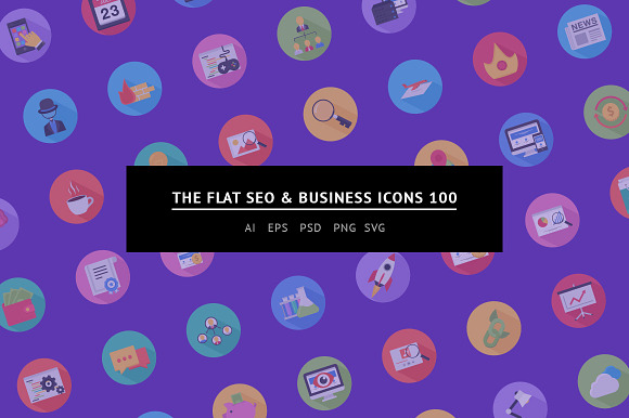 The Flat SEO & Business Icons 100 preview 7