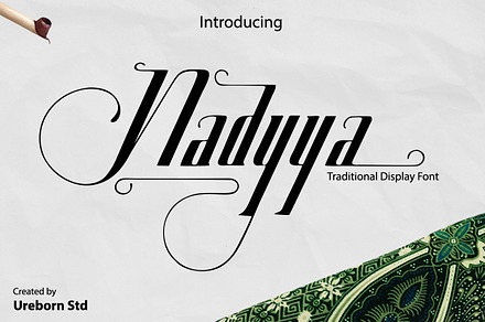 Nadyya - Traditional Display Font, a Symbol Font by Saxofont