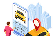Car Sharing, Taxi, Rent, a Person Illustration by TAlex (Thumbnail 2 of 6)