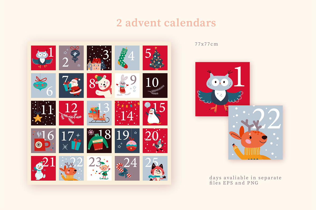 Cozy Cristmas kit, an Animal Illustration by Funnystore (Photo 4 of 22)