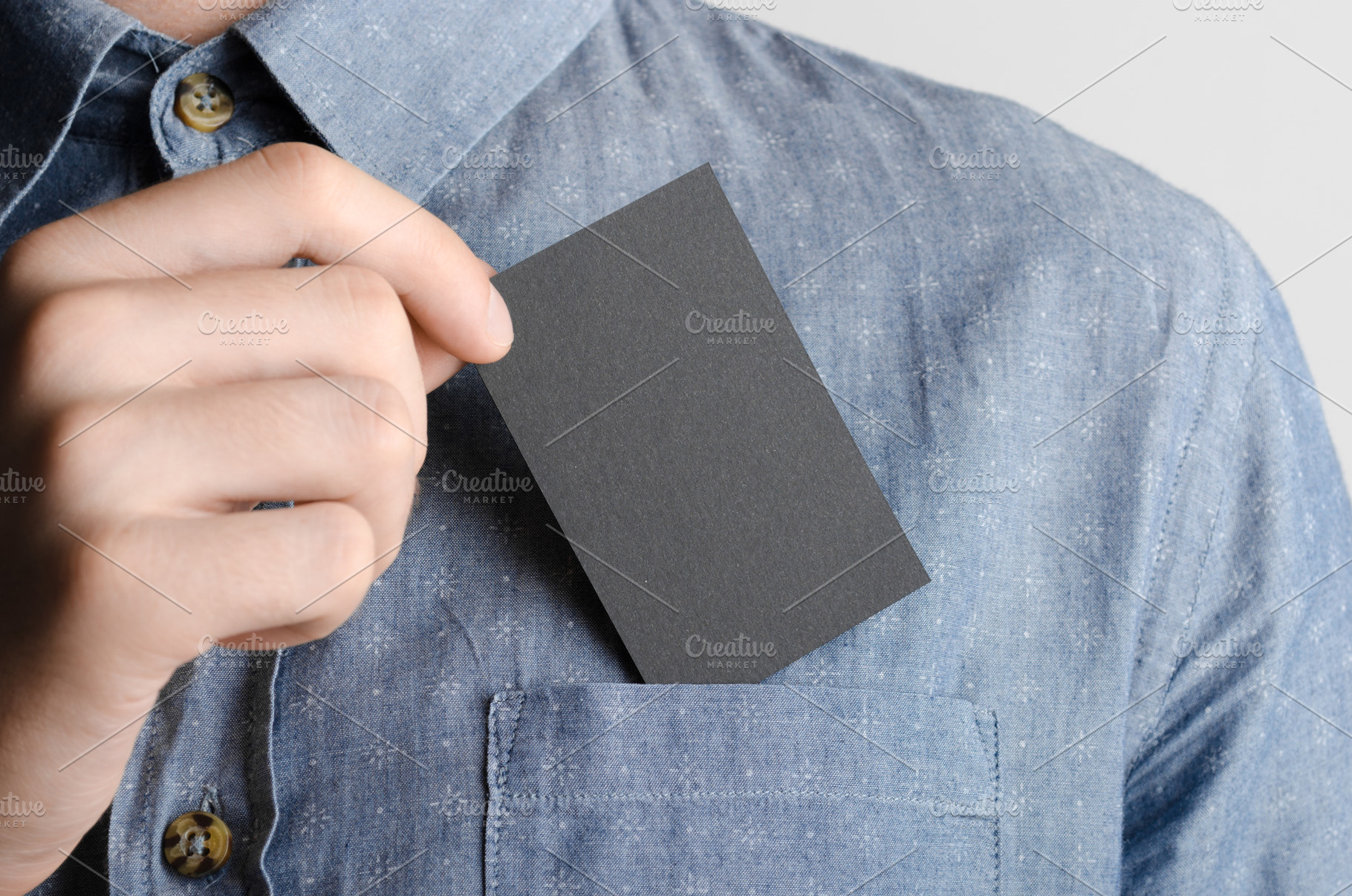 Business card mockup 85x55mm JPEG, an Abstract Photo by Shablon