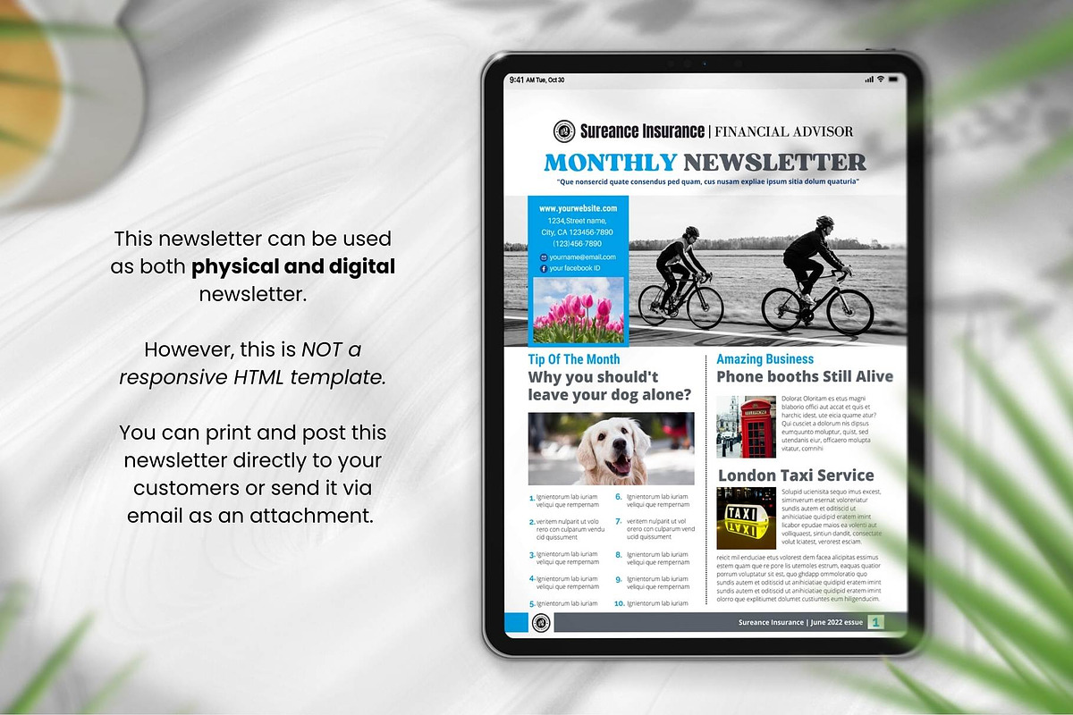 Canva Newsletter Template Financial, an Email Template by PixelCraft (Photo 14 of 15)
