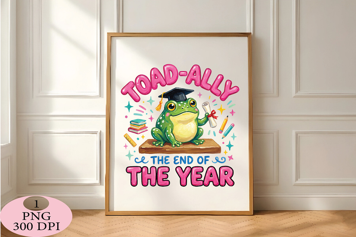 Cute Graduation Frog PNG, a Seasonal Illustration by Daily.Designs (Photo 5 of 5)