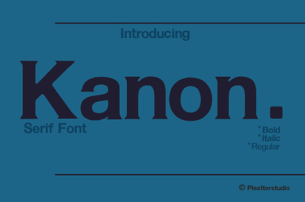 Kanon-Serif Font Family 20% OFF
