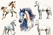 Watercolor Horses Clipart Bundle, an Animal Illustration by Design Scotch (Thumbnail 4 of 8)