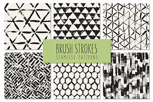 Brush Strokes. Seamless Patterns V.5