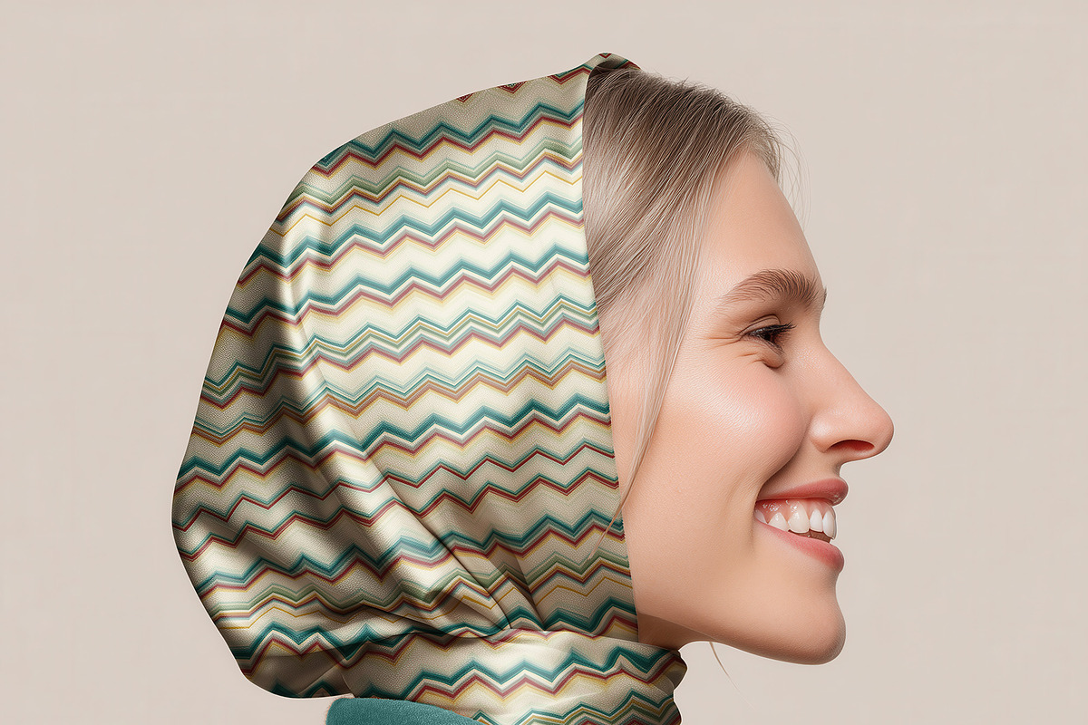 Silk Headscarf Mockup – Model (PSD), a Hat Mockup by 1001 mockups (Photo 7 of 9)
