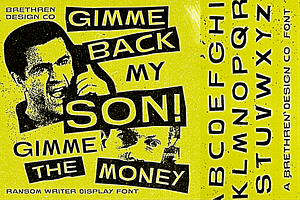 Ransom Writer Display Font