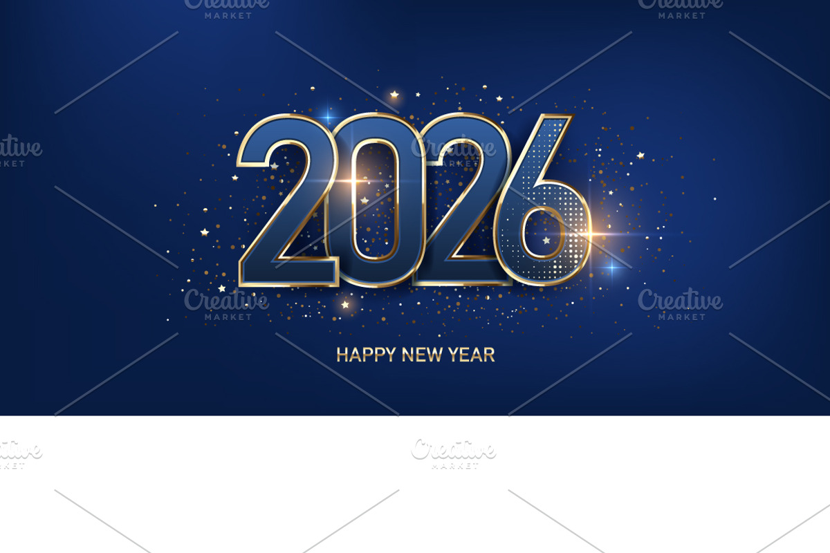Happy New Year 2026, a Background Graphic by AlexMstudio