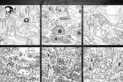Cozy Sci-Fi Adult Coloring Pages, a Brochure Template by LA Design (Thumbnail 4 of 10)