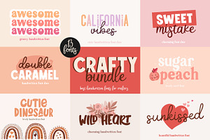 Crafty Bundle - 13 Handwritten Fonts