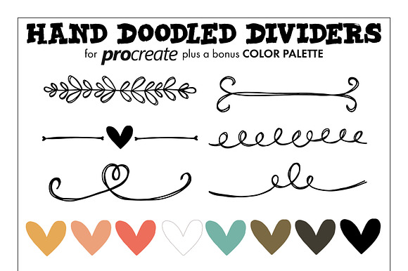 Hand Doodled Dividers for Procreate preview 8