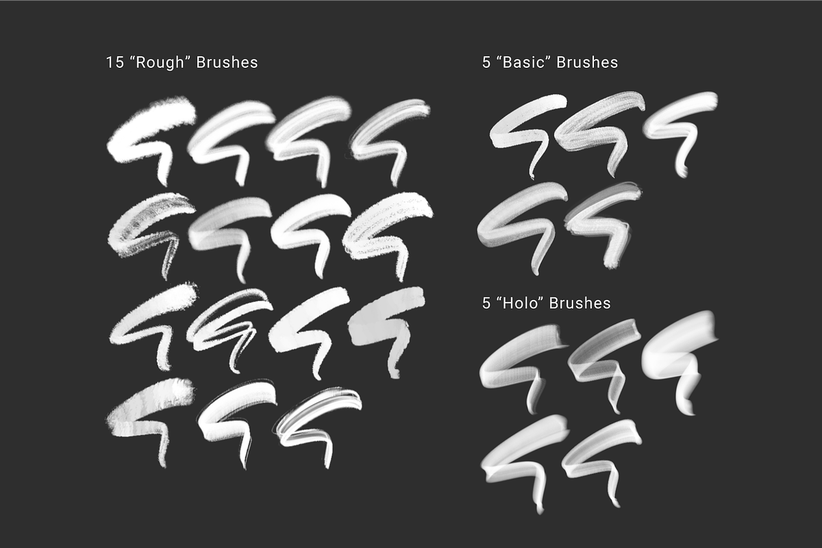 Textured Calligraphy Brushes 2.0 preview 2