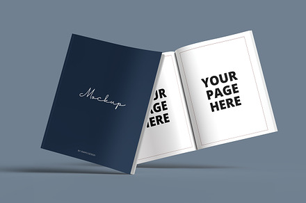7.5 x 9.25 Book standing on edge moc, a Books & Magazine Mockup by Rami's Mockups