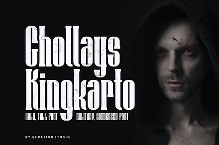 Chollays Kingkarto - Tall & Military, a Serif Font by QR Design Studio