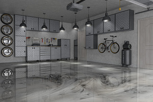 Modern Car Garage Workshop 3D Model, an Architecture 3D Model by Arthitecture Home