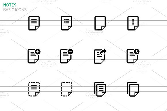 Notepad Document File And Note Icons