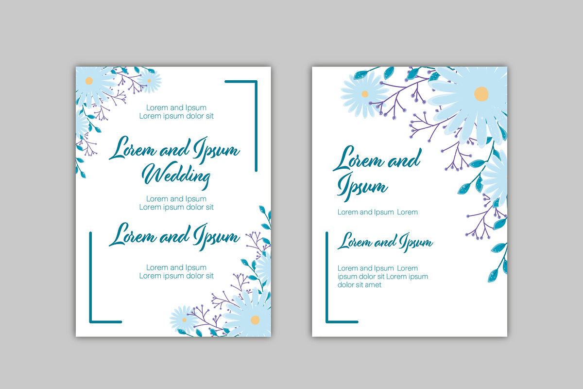 Blue and White Wedding Invitation, a Templates & Theme by studiogstock (Photo 1 of 2)