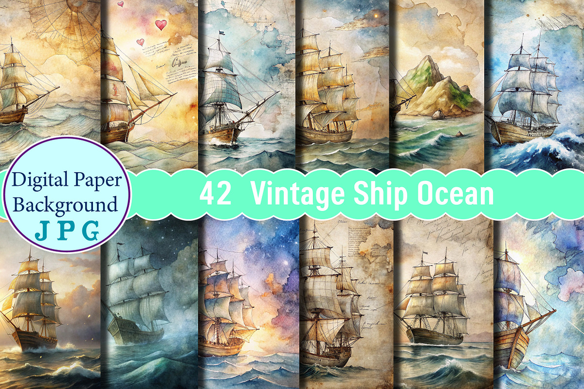 Vintage Ship Ocean Junk Digital, a Photo by Wow Magic (Photo 2 of 2)