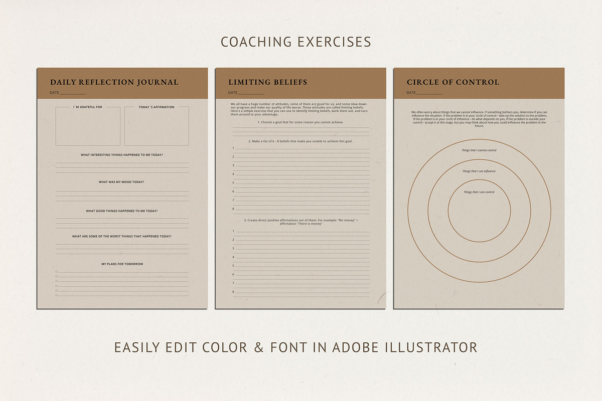 Wellness Planner, a Stationery Template by Anatartan Design (Photo 8 of 13)