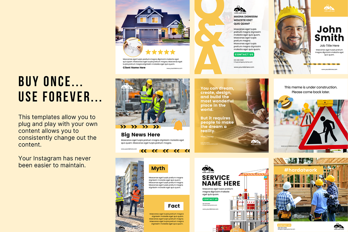 Construction Social Media, a Social Media Template by Sincerely Media (Photo 4 of 8)