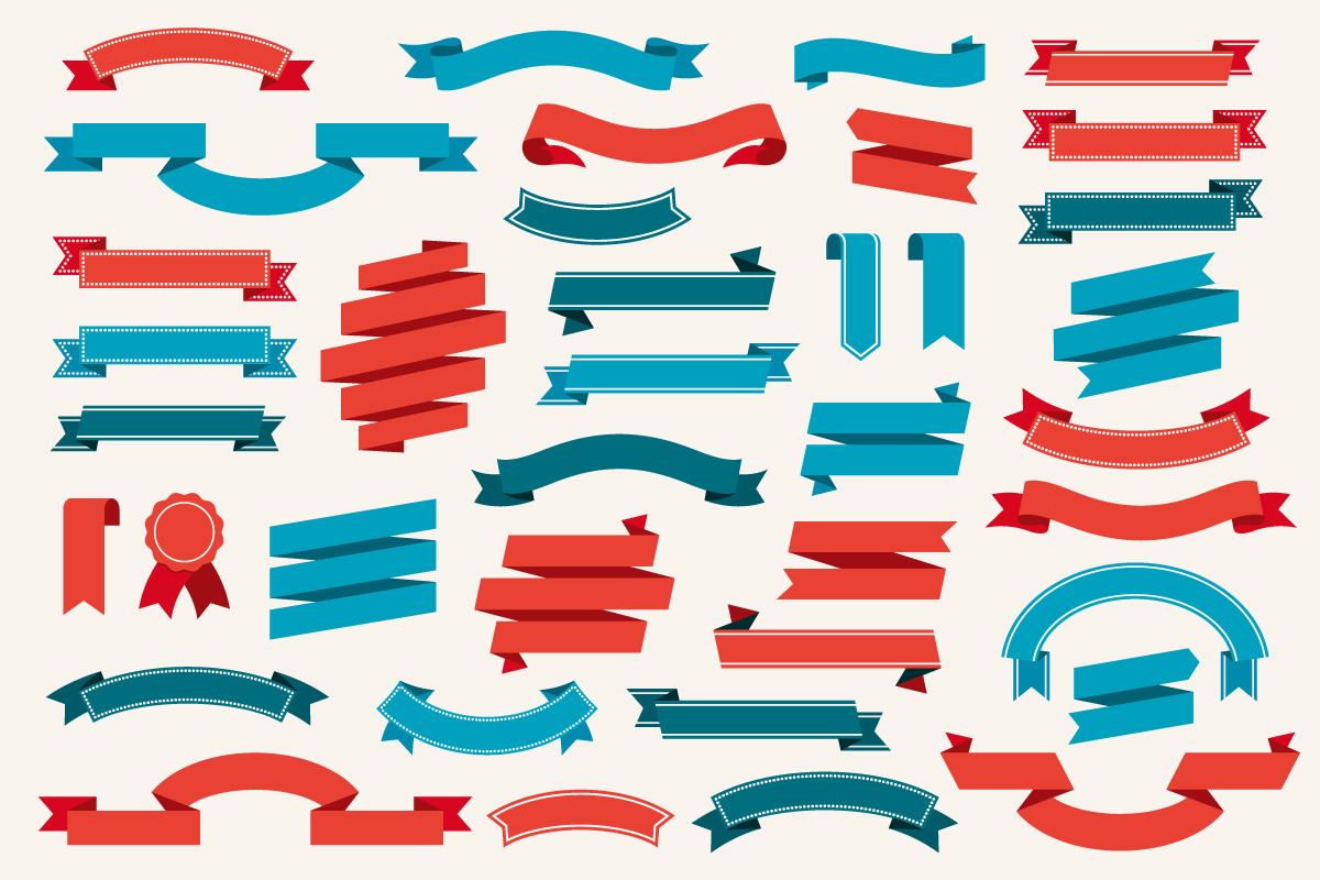 Vector Ribbon Banners Big Set, an Object Graphic by Digiselector Design Goods (Photo 2 of 6)
