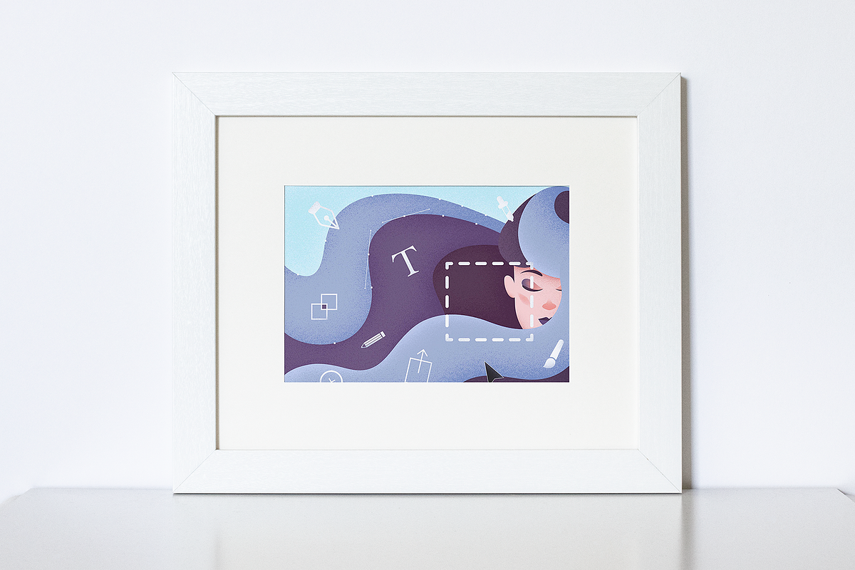 White Frame Mockup, a Print Template by purple_swarm (Photo 2 of 3)