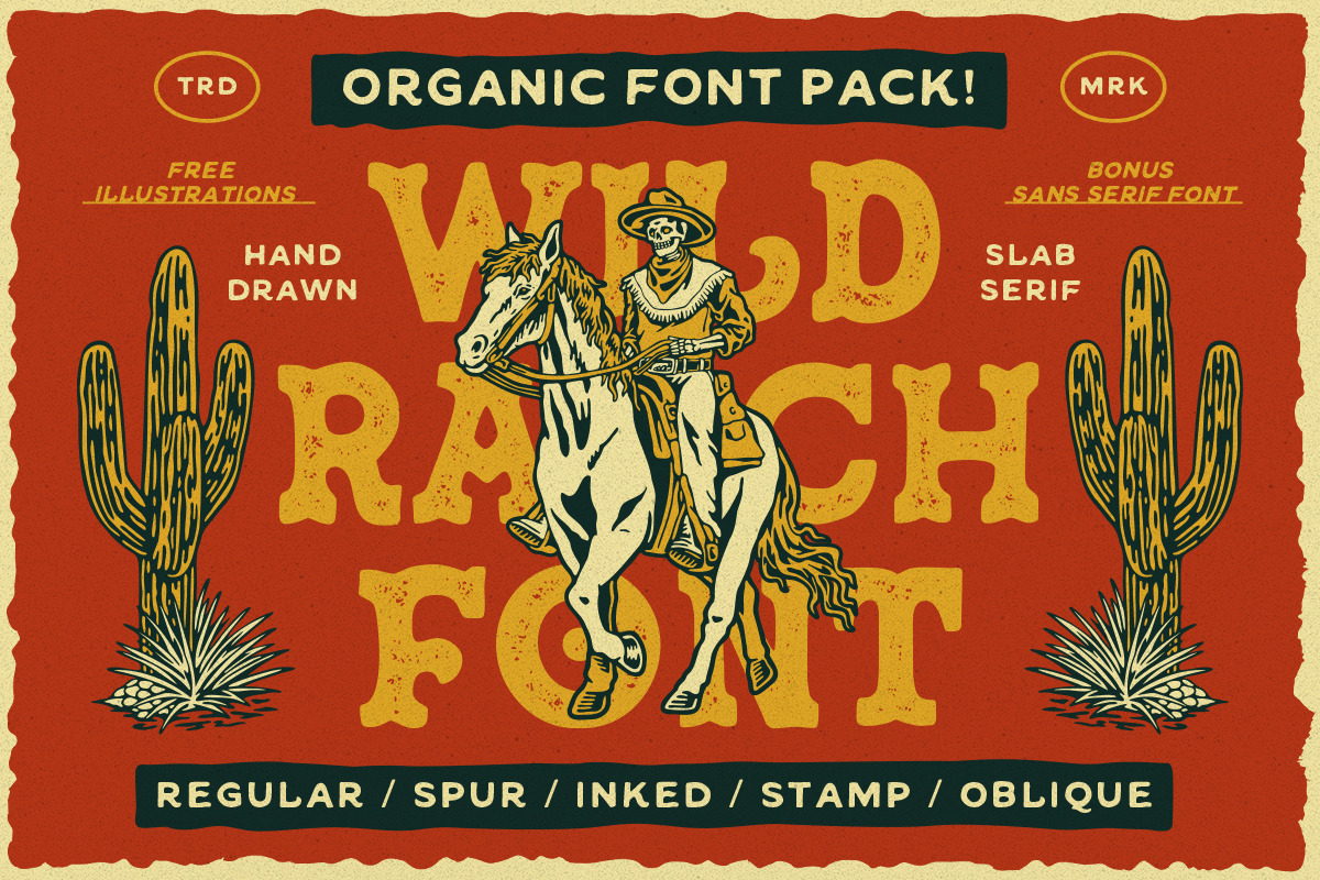 Wild Ranch - Font Pack & Extras!, a Slab Serif Font by IronbirdCreative (Photo 9 of 9)