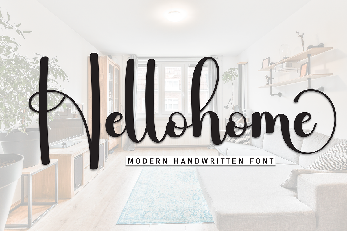 Hellohome | Script Font, a Handwritten Font by Scratchones (Photo 1 of 9)
