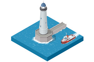 An Isometric illustration of a tall, a Transportation Illustration by Golden Sikorka