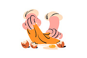 Pizza making, recipe steps set, a Food Illustration by PaperTrident (Thumbnail 3 of 8)