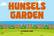 Hunsels Garden – A Playful Fonts, a Sans Serif Font by Konstantine Studio (Thumbnail 1 of 3)
