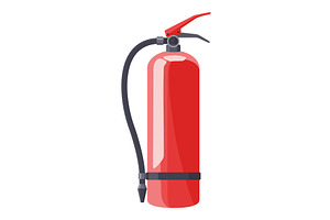 Fire extinguisher tank flat