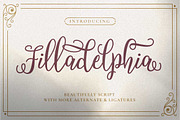 Filladelphia - Beautiful Script, a Script Font by Dirtytemp Studio (Thumbnail 1 of 10)