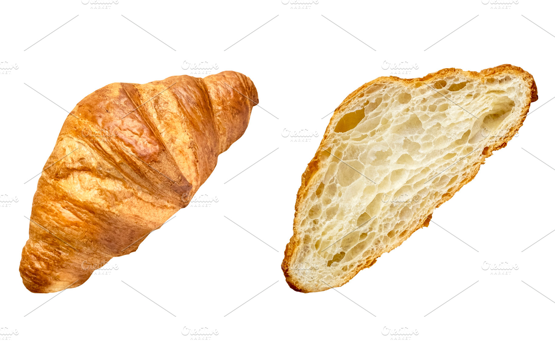 Fresh croissant isolated, a Food & Drink Photo by BOOCYS