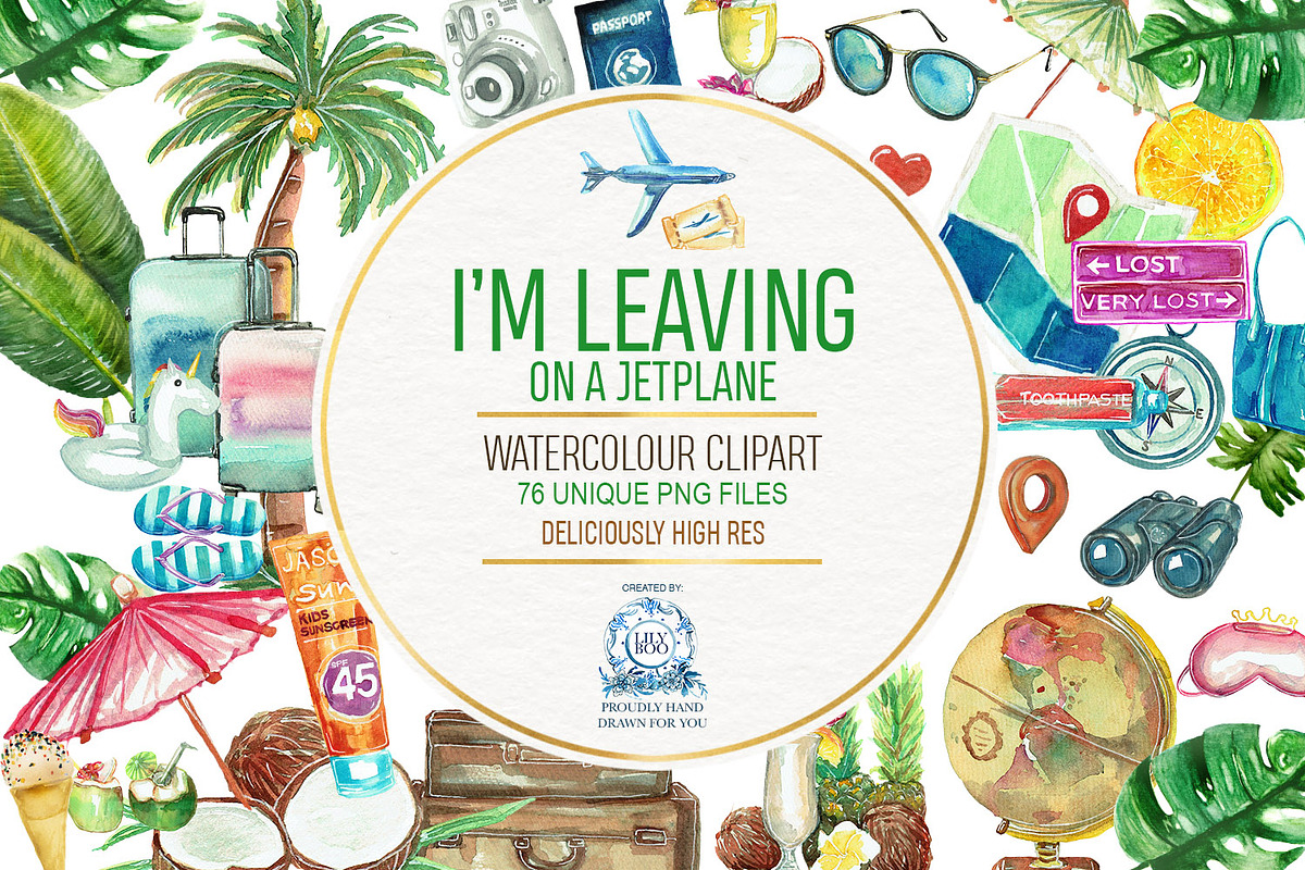 Travel Watercolor Clipart 76 PNG, an Illustration by LilyBoo Clipart (Photo 1 of 3)