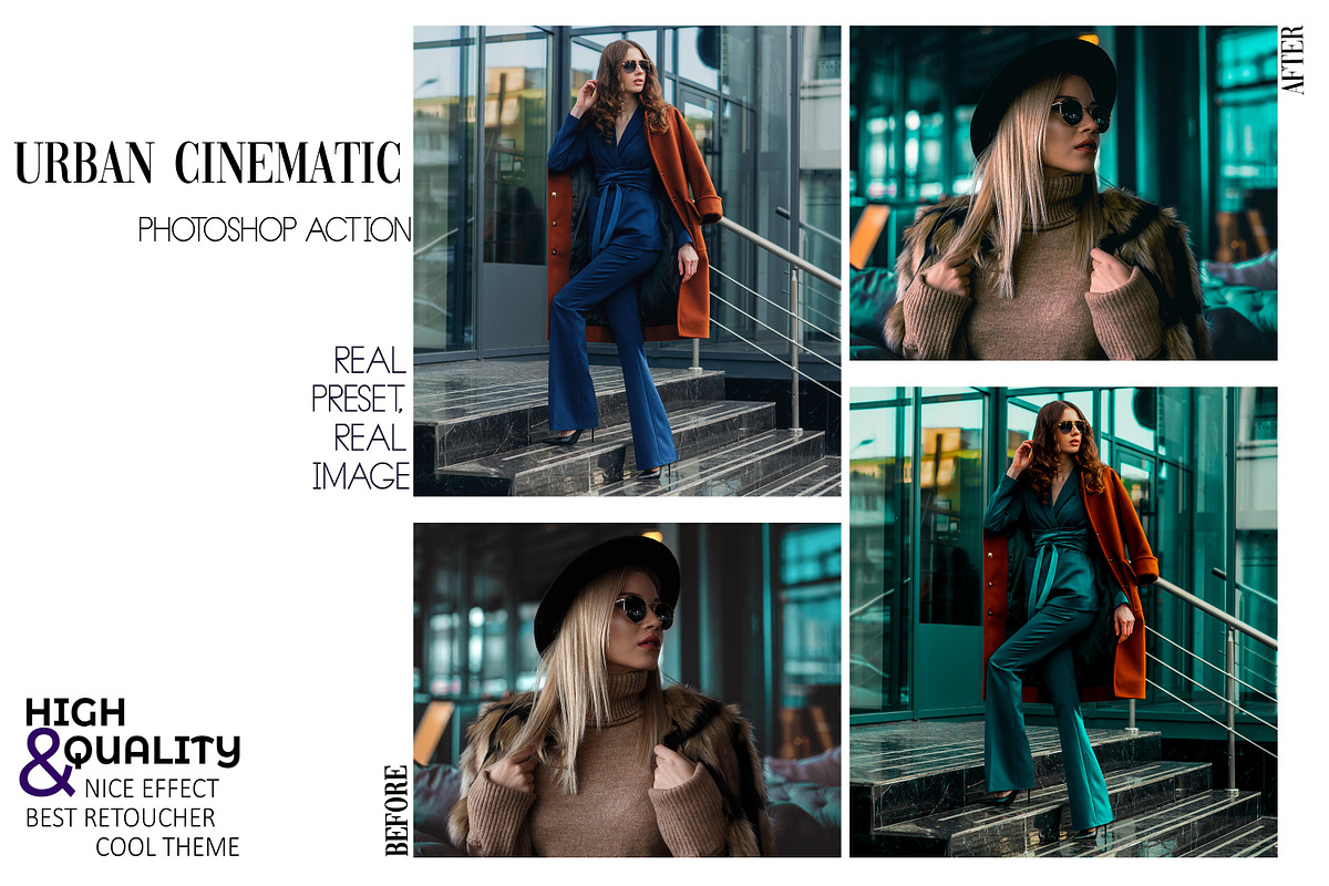 10 Urban Cinematic Photoshop Actions, an Action Add-On by Hue Palettte Studio (Photo 3 of 10)