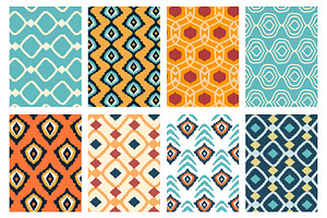 32 IKAT Vector Seamless Pattern Pack