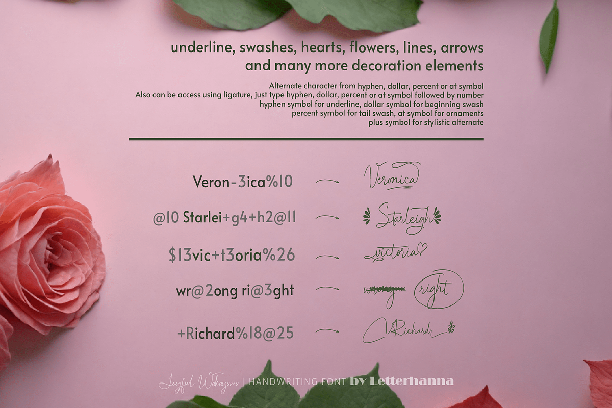 Joyful Wakayama Font, a Handwritten Font by Letterhanna Studio (Photo 10 of 19)