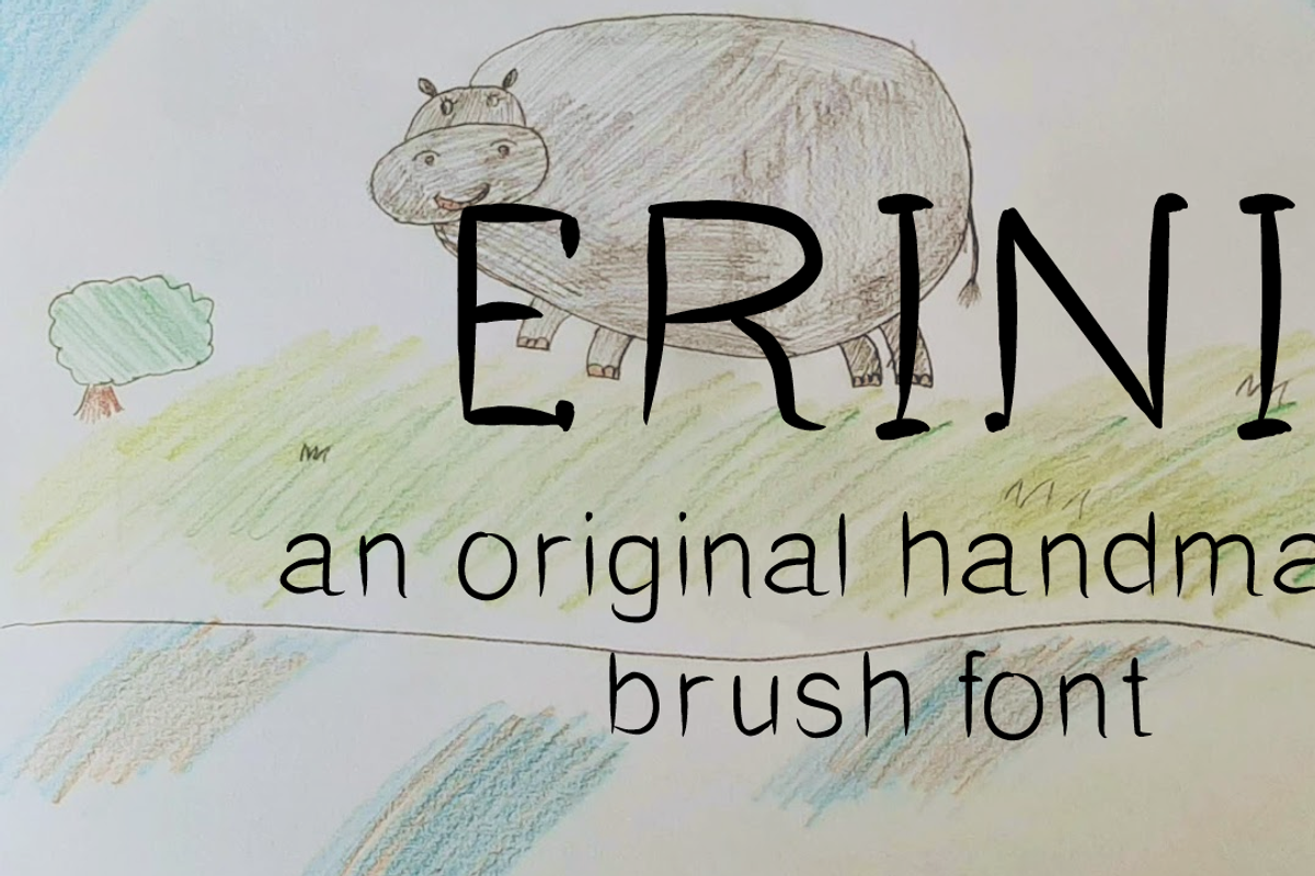 Erini, an original brush font