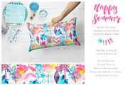 Happy Summer Seamless Patterns, a Pattern Graphic by Lumitar (Thumbnail 3 of 6)