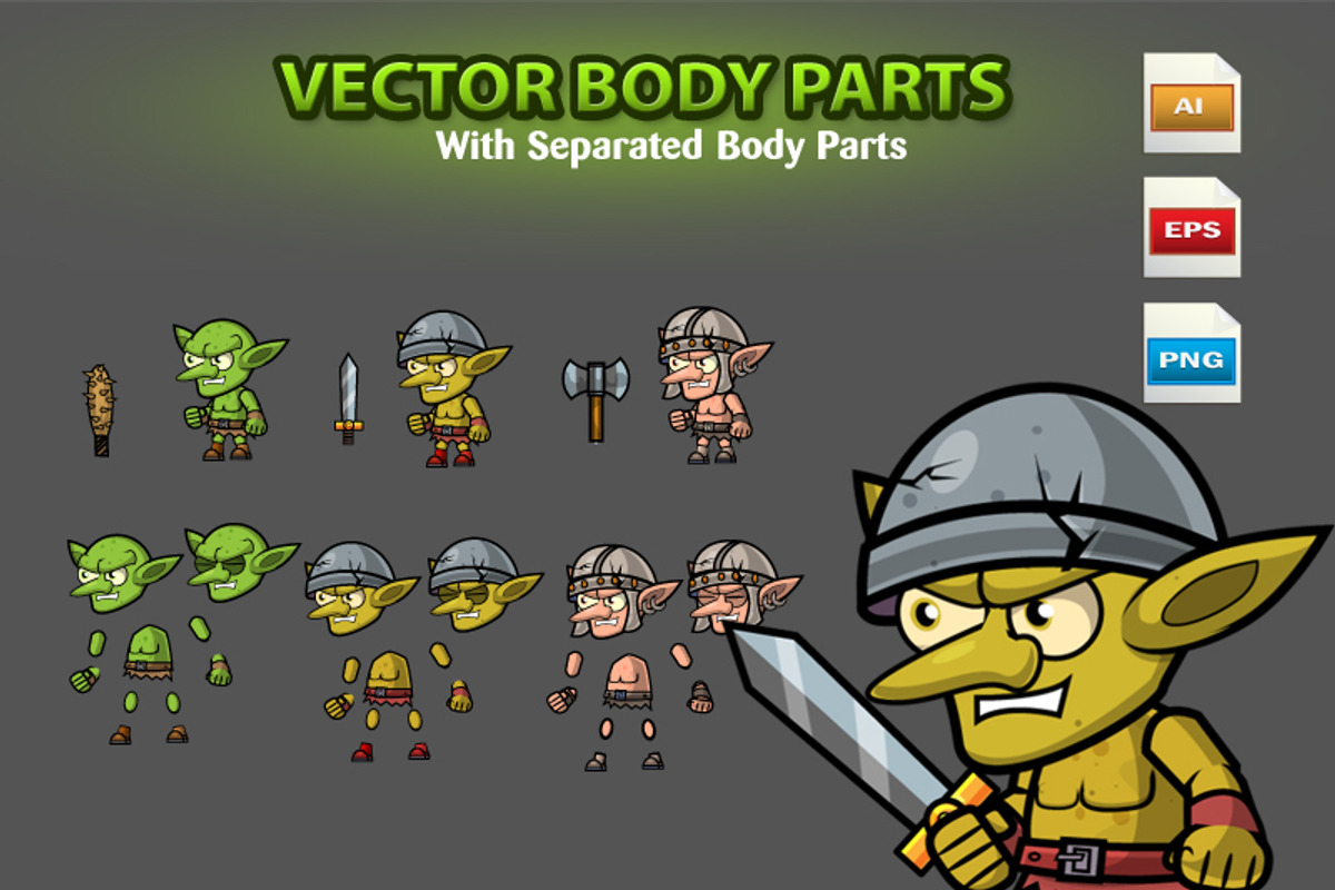 Goblins Ememies Sprites 07, an Illustration by CreativeGameArt (Photo 2 of 4)
