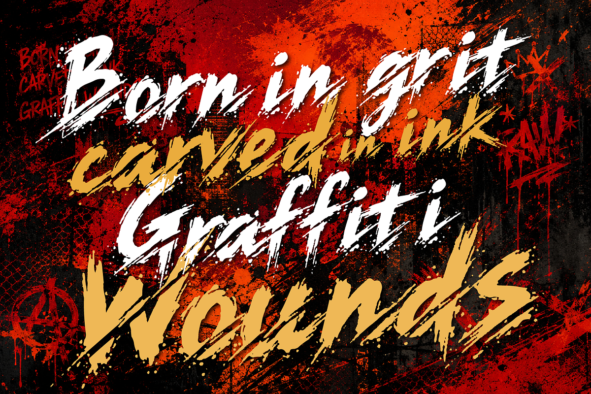 MoonSlash - Raw Cuts Typeface, a Handwritten Font by HypeWorksCo (Photo 12 of 14)
