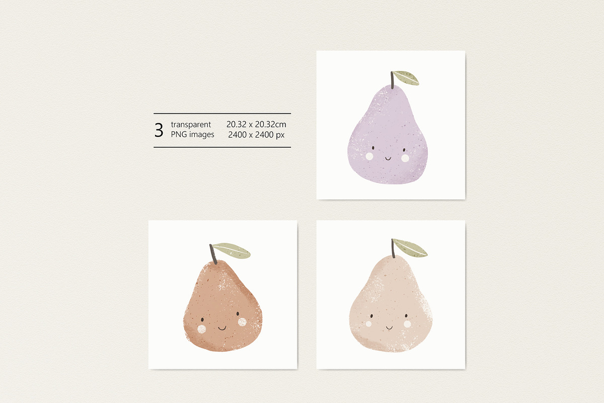 Cute pears, a Pattern Graphic by Olena Kuznietsova (Photo 3 of 8)
