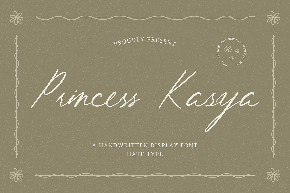 Princess Kasya, a Handwritten Font by HATFSTUDIO (Photo 1 of 7)