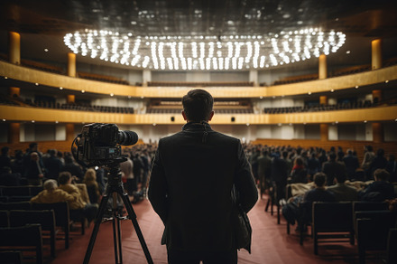 Rear view of a man with a camera in, a Photo by Iftikhar Alam