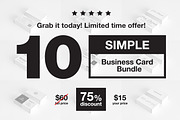 Simple Business Card Bundle - 8, a Business Card Template by ND Design (Thumbnail 1 of 11)