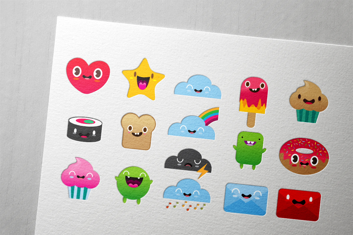 Cute 16 Little stickers!, a Food Illustration by Asaelv Shop! (Photo 3 of 3)