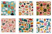 Summer Digital Paper Set, a Pattern Graphic by CreationArt (Thumbnail 3 of 7)